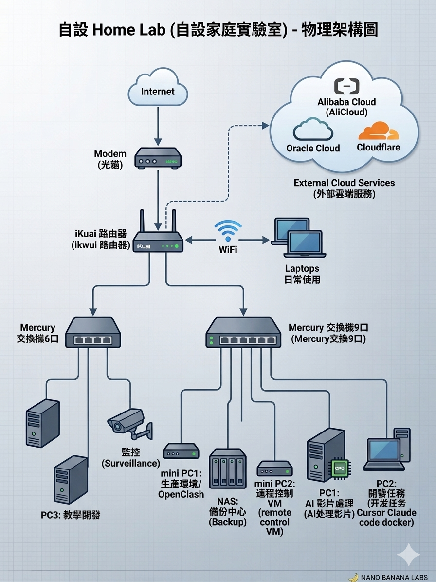 Home Lab 網路架構圖